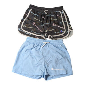 Champion-Set of 2 Girls Shorts - Size 7-8 Well Cared for Black and Blue